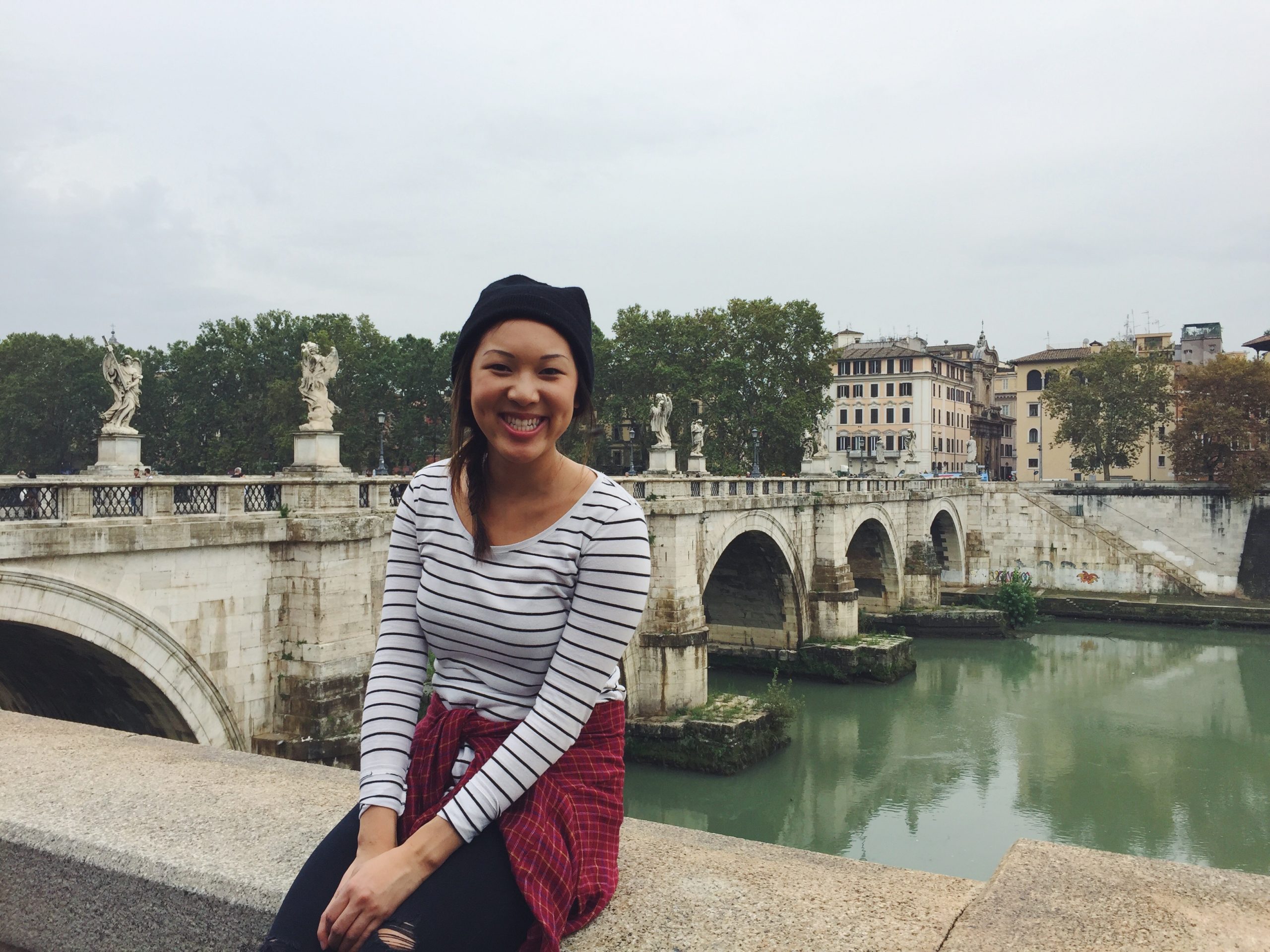 Me on bridge in Rome, Italy